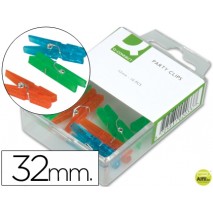 PINZA FANTASIA Q-CONNECT -32 MM -CAJA DE 10 UNIDADES -COLORES SURTIDOS