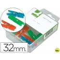 PINZA FANTASIA Q-CONNECT -32 MM -CAJA DE 10 UNIDADES -COLORES SURTIDOS