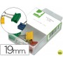 PINZA METALICA Q-CONNECT -REVERSIBLE 19 MM -CAJA DE 6 UNIDADES COLORES SURTIDOS