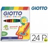 ROTULADOR GIOTTO TURBO COLOR CAJA DE 24 COLORES LAVABLES CON PUNTA BLOQUEADA