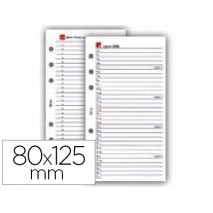 RECAMBIO AGENDA ANILLAS MIQUELRIUS 80X125MM INTEGRAL CADDY ANUALIDAD DIA PAGINA