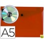 CARPETA BEAUTONE DOSSIER BROCHE 34350 POLIPROPILENO DIN A5 ROJA TRANSPARENTE