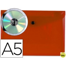CARPETA BEAUTONE DOSSIER BROCHE 34350 POLIPROPILENO DIN A5 ROJA TRANSPARENTE