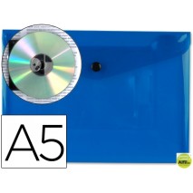 CARPETA BEAUTONE DOSSIER BROCHE 34352 POLIPROPILENO DIN A5 AZUL TRANSPARENTE