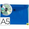 CARPETA BEAUTONE DOSSIER BROCHE 34352 POLIPROPILENO DIN A5 AZUL TRANSPARENTE