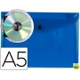 CARPETA BEAUTONE DOSSIER BROCHE 34352 POLIPROPILENO DIN A5 AZUL TRANSPARENTE