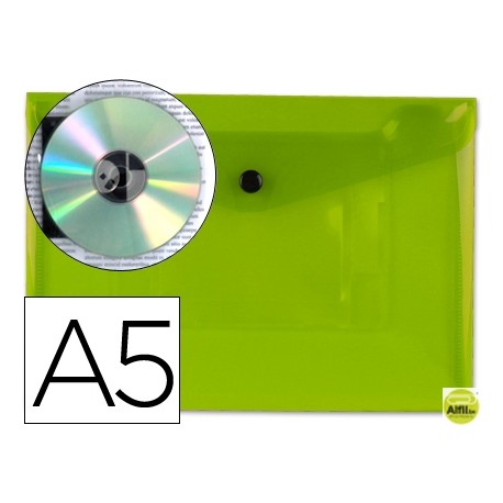 CARPETA BEAUTONE DOSSIER BROCHE 34353 POLIPROPILENO DIN A5 VERDE TRANSPARENTE