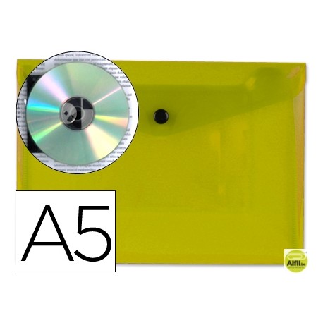 CARPETA BEAUTONE DOSSIER BROCHE 34351 POLIPROPILENO DIN A5 AMARILLO TRANSPARENTE
