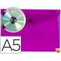 CARPETA BEAUTONE DOSSIER BROCHE 34356 POLIPROPILENO DIN A5 VIOLETA TRANSPARENTE