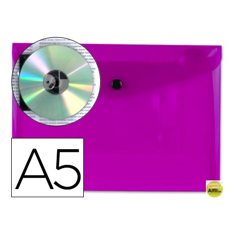 CARPETA BEAUTONE DOSSIER BROCHE 34356 POLIPROPILENO DIN A5 VIOLETA TRANSPARENTE