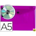 CARPETA BEAUTONE DOSSIER BROCHE 34356 POLIPROPILENO DIN A5 VIOLETA TRANSPARENTE