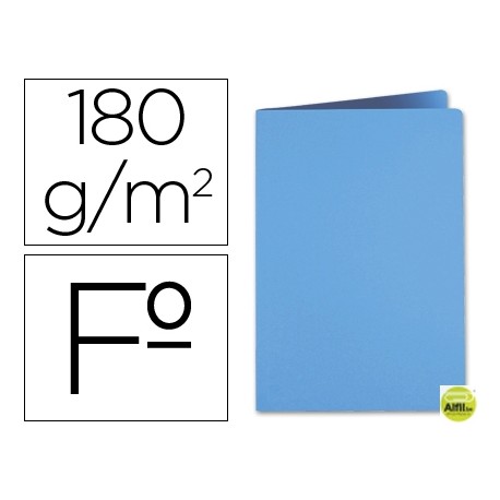 SUBCARPETA LIDERPAPEL FOLIO CELESTE INTENSO 185G/M2