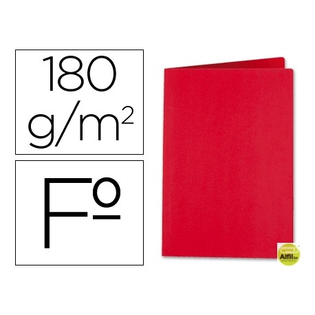 SUBCARPETA LIDERPAPEL FOLIO ROJO INTENSO 185G/M2