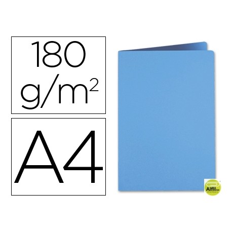 SUBCARPETA LIDERPAPEL A4 CELESTE INTENSO 185G/M2