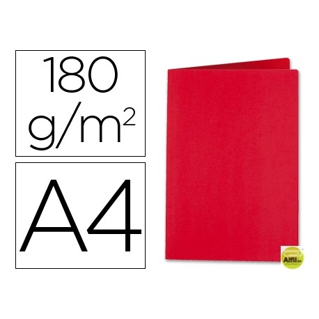 SUBCARPETA LIDERPAPEL A4 ROJO INTENSO 185G/M2