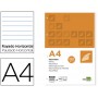 RECAMBIO LIDERPAPEL A4 100 HOJAS 100G/M2 HORIZONTAL CON MARGEN 4 TALADROS