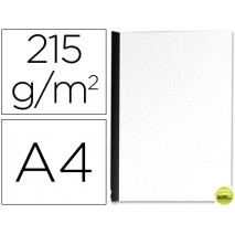 TAPA DE ENCUADERNACION Q-CONNECT CARTON DIN A4 BLANCO BRILLANTE 215 GR -UNIDAD