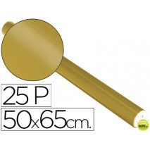 PAPEL METALIZADO ORO ROLLO 25 HOJAS TREPADO 50X65 CM