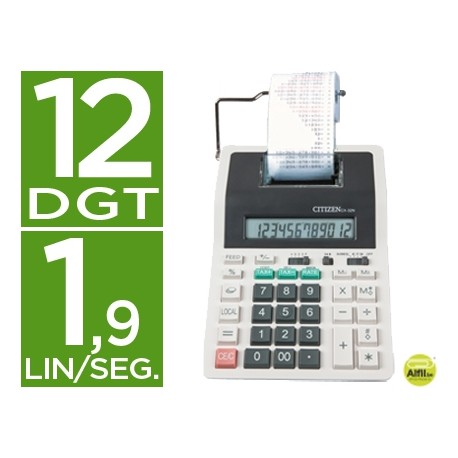 CALCULADORA CITIZEN IMPRESORA PANTALLA PAPEL CX-32 12 DIGITOS CON TECLA DE IMPUESTOS