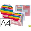 CARPETA BEAUTONE CLASIFICADOR FUELLE 42159 POLIPROPILENO DIN A4 TTE 2 HUECOS TARJETAS -SPECTRAFILE 1