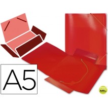 CARPETA BEAUTONE GOMAS SOLAPAS34970 POLIPROPILENO DIN A5 ROJA