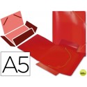 CARPETA BEAUTONE GOMAS SOLAPAS34970 POLIPROPILENO DIN A5 ROJA