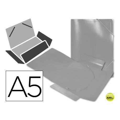 CARPETA BEAUTONE GOMAS SOLAPAS34974 POLIPROPILENO DIN A5 INCOLORA