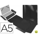 CARPETA BEAUTONE GOMAS SOLAPAS34975 POLIPROPILENO DIN A5 NEGRA