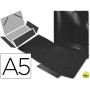 CARPETA BEAUTONE GOMAS SOLAPAS34975 POLIPROPILENO DIN A5 NEGRA