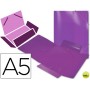 CARPETA BEAUTONE GOMAS SOLAPAS34976 POLIPROPILENO DIN A5 VIOLETA