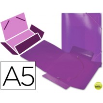 CARPETA BEAUTONE GOMAS SOLAPAS34976 POLIPROPILENO DIN A5 VIOLETA