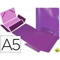CARPETA BEAUTONE GOMAS SOLAPAS34976 POLIPROPILENO DIN A5 VIOLETA