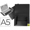 CARPETA BEAUTONE GOMAS SOLAPAS34945 POLIPROPILENO DIN A5 NEGRA OPACO