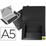CARPETA BEAUTONE GOMAS SOLAPAS34945 POLIPROPILENO DIN A5 NEGRA OPACO
