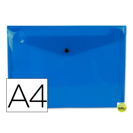 CARPETA BEAUTONE DOSSIER BROCHE 44052 POLIPROPILENO DIN A4 AZUL TRANSPARENTE -50 HOJAS