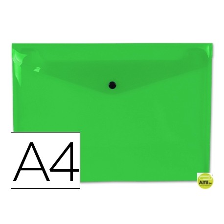 CARPETA BEAUTONE DOSSIER BROCHE 44053 POLIPROPILENO DIN A4 VERDE CLARO TRANSPARENT-50 HOJAS