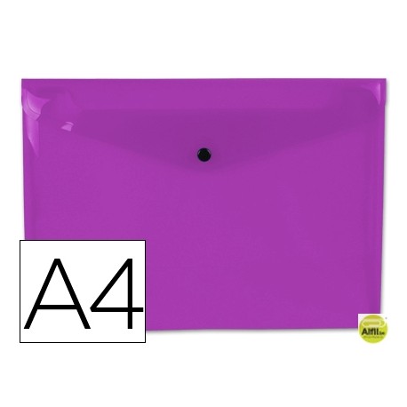 CARPETA BEAUTONE DOSSIER BROCHE 44056 POLIPROPILENO DIN A4 VIOLETA TRANSPARENTE -50 HOJAS