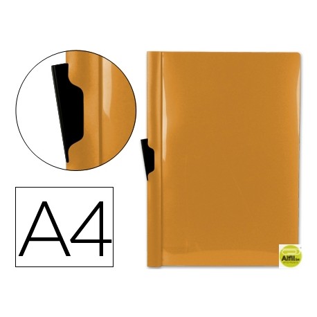 CARPETA BEAUTONE DOSSIER PINZA LATERAL 45301 POLIPROPILENO DIN A4 NARANJA -30 HOJAS -PINZA DESLIZANT