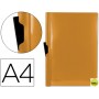 CARPETA BEAUTONE DOSSIER PINZA LATERAL 45301 POLIPROPILENO DIN A4 NARANJA -30 HOJAS -PINZA DESLIZANT