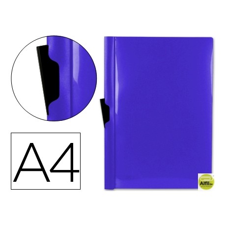 CARPETA BEAUTONE DOSSIER PINZA LATERAL 45302 POLIPROPILENO DIN A4 AZUL -30 HOJAS -PINZA DESLIZANTE