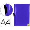 CARPETA BEAUTONE DOSSIER PINZA LATERAL 45302 POLIPROPILENO DIN A4 AZUL -30 HOJAS -PINZA DESLIZANTE