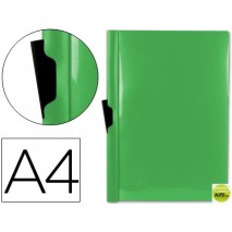 CARPETA BEAUTONE DOSSIER PINZA LATERAL 45303 POLIPROPILENO DIN A4 VERDE CLA-30 HOJAS -PINZA DESLIZAN