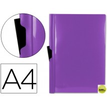 CARPETA BEAUTONE DOSSIER PINZA LATERAL 45306 POLIPROPILENO DIN A4 VIOLETA -30 HOJAS -PINZA DESLIZANT