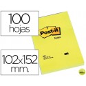 BLOC DE NOTAS ADHESIVAS QUITA Y PON POST-IT 102X152 MM CON 100 HOJAS 659