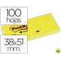 BLOC DE NOTAS ADHESIVAS QUITA Y PON POST-IT 38X51 MM PAPEL RECICLADO AMARILLO PACK DE 3 BLOCS 653-1