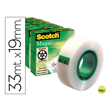 CINTA ADHESIVA SCOTCH MAGIC 33X19 MM - PACK DE 6 ROLLOS