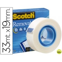 CINTA ADHESIVA SCOTCH MAGIC 33X19 MM REMOVIBLE