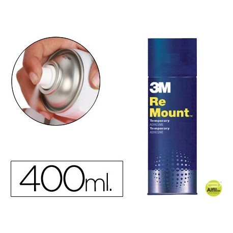 PEGAMENTO SCOTCH SPRAY REMOUN 400 ML ADHESIVO REPOSICIONABLE INDEFINIDAMENTE