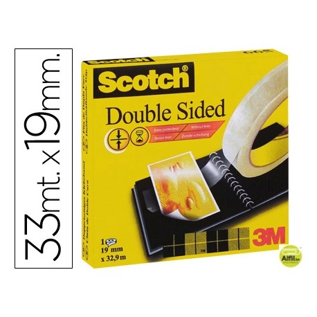 CINTA ADHESIVA SCOTCH DOS CARAS 33X19 MM