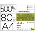 PAPEL FOTOCOPIADORA LIDERPAPEL GREENING DIN A4 80 GRAMOS -PAQUETE DE 500 HOJAS